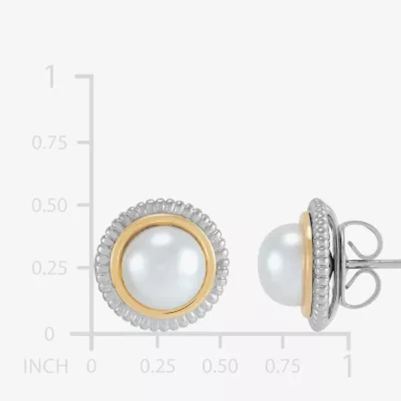 Limited Quantities! Womens White Cultured Freshwater Pearl 14K Gold Over Silver 2-pc. Jewelry Set