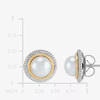 Limited Quantities! Womens White Cultured Freshwater Pearl 14K Gold Over Silver 2-pc. Jewelry Set