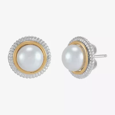 Limited Quantities! Womens White Cultured Freshwater Pearl 14K Gold Over Silver 2-pc. Jewelry Set