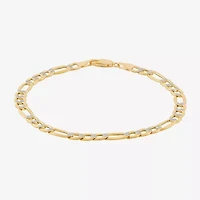 Made in Italy Mens 14K Gold 8 1/2 Inch Semisolid Figaro Chain Bracelet