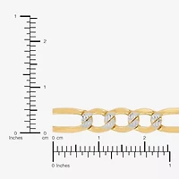 Made in Italy Mens 14K Gold 8 1/2 Inch Semisolid Figaro Chain Bracelet