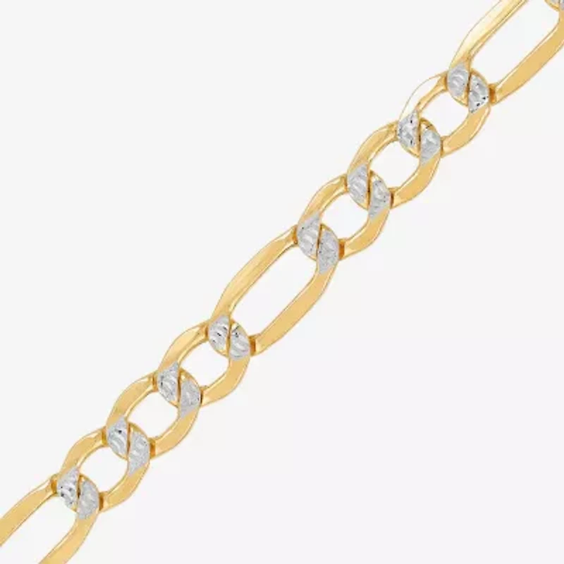Made in Italy Mens 14K Gold 8 1/2 Inch Semisolid Figaro Chain Bracelet