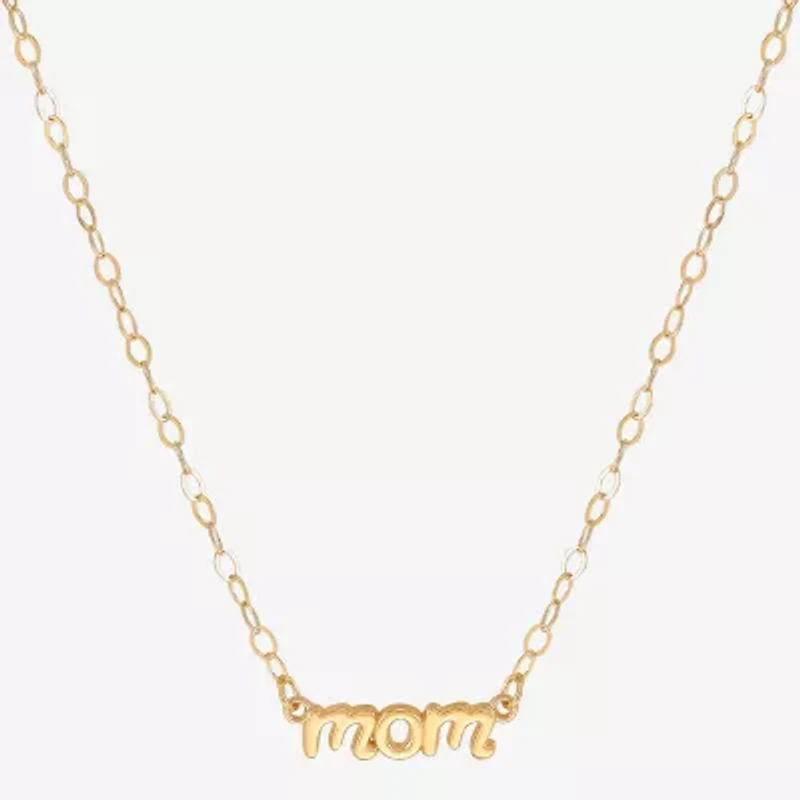 Womens 10K Gold 18 Inch Pendant Necklace
