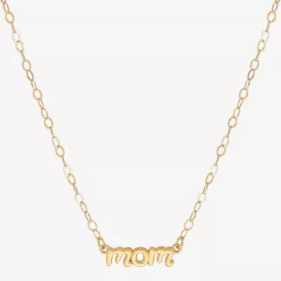 Womens 10K Gold 18 Inch Pendant Necklace