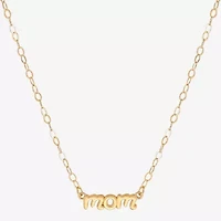 Womens 10K Gold 18 Inch Pendant Necklace