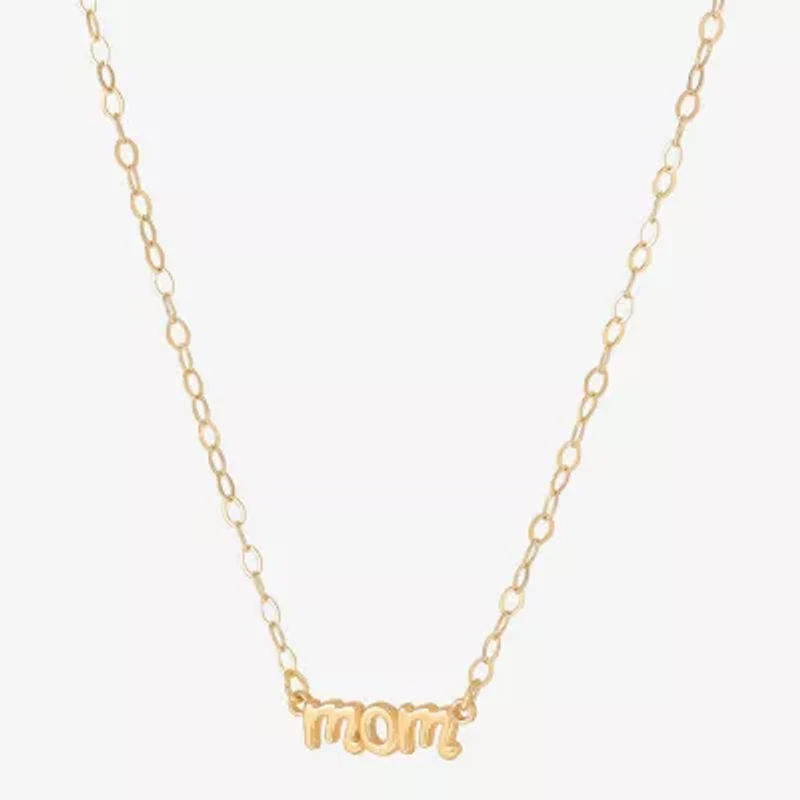 Womens 10K Gold 18 Inch Pendant Necklace