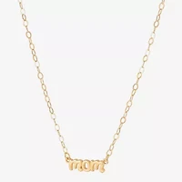 Womens 10K Gold 18 Inch Pendant Necklace