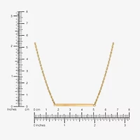 Womens 10K Gold Bar 18 Inch Pendant Necklace