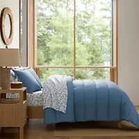 Eddie Bauer Connor Solid Channel Stitch Easy Care Comforter Set