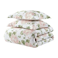 Martha Stewart Geranium Bloom Easy Care Duvet Cover Set