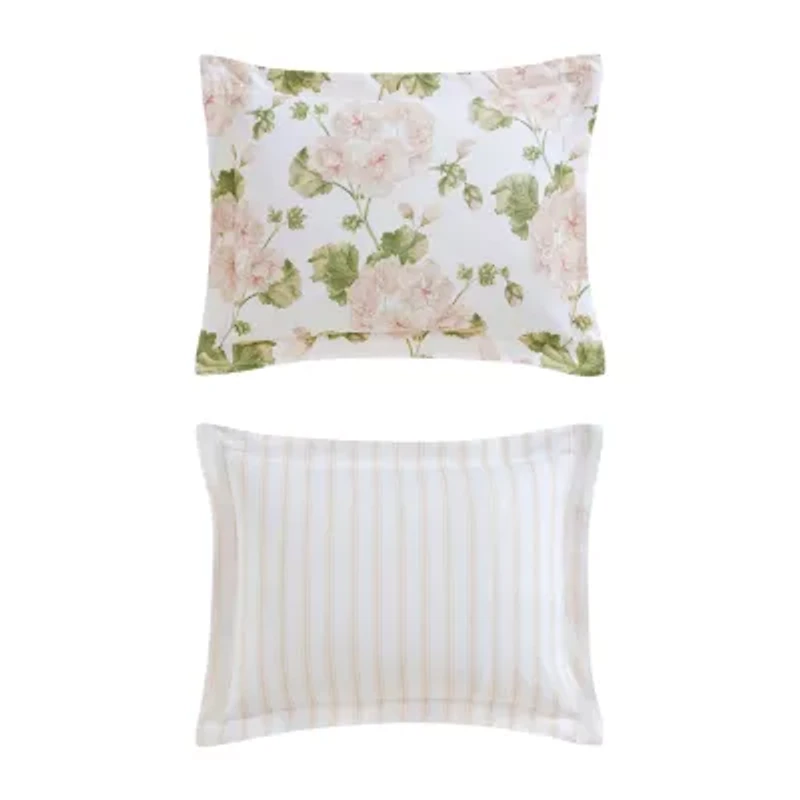 Martha Stewart Geranium Bloom Easy Care Duvet Cover Set