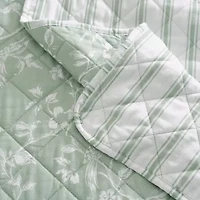 Martha Stewart French Bird Floral Easy Care Quilt Set