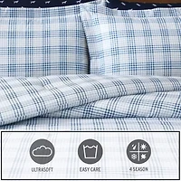 Eddie Bauer Beach Pine Plaid Easy Care Comforter Set