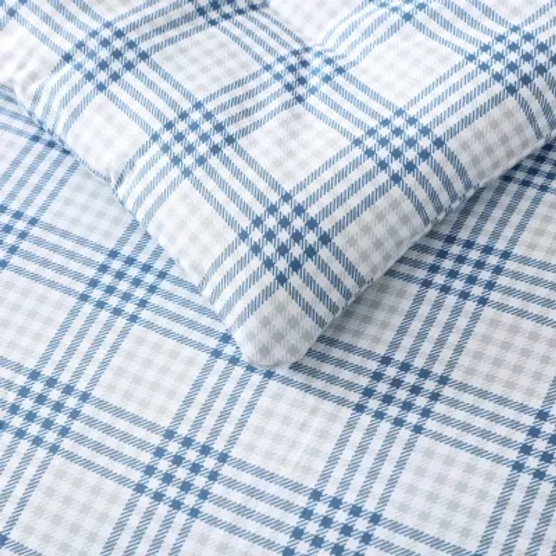 Eddie Bauer Beach Pine Plaid Easy Care Comforter Set