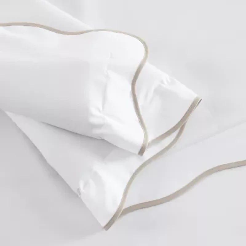 Martha Stewart Simple Scallop Easy Care Duvet Cover Set