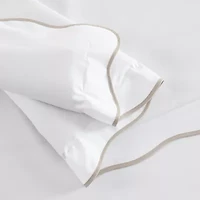 Martha Stewart Simple Scallop Easy Care Duvet Cover Set