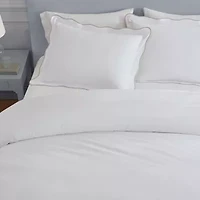Martha Stewart Simple Scallop Easy Care Duvet Cover Set