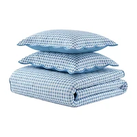 Martha Stewart Olivia Gingham Easy Care Quilt Set