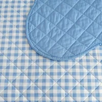 Martha Stewart Olivia Gingham Easy Care Quilt Set