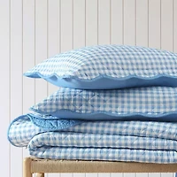 Martha Stewart Olivia Gingham Easy Care Quilt Set
