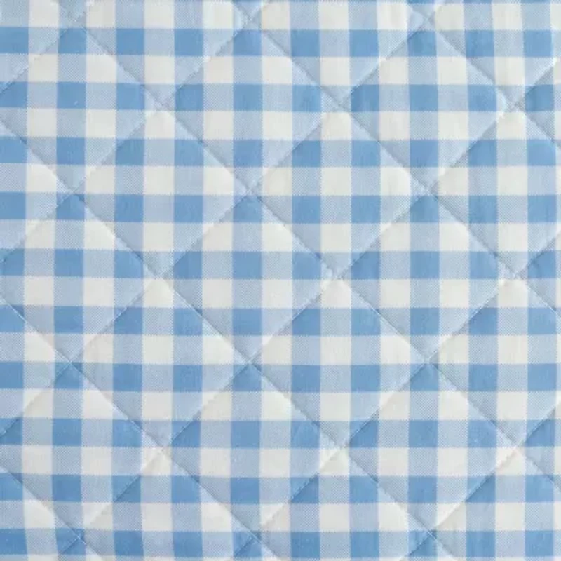Martha Stewart Olivia Gingham Easy Care Quilt Set