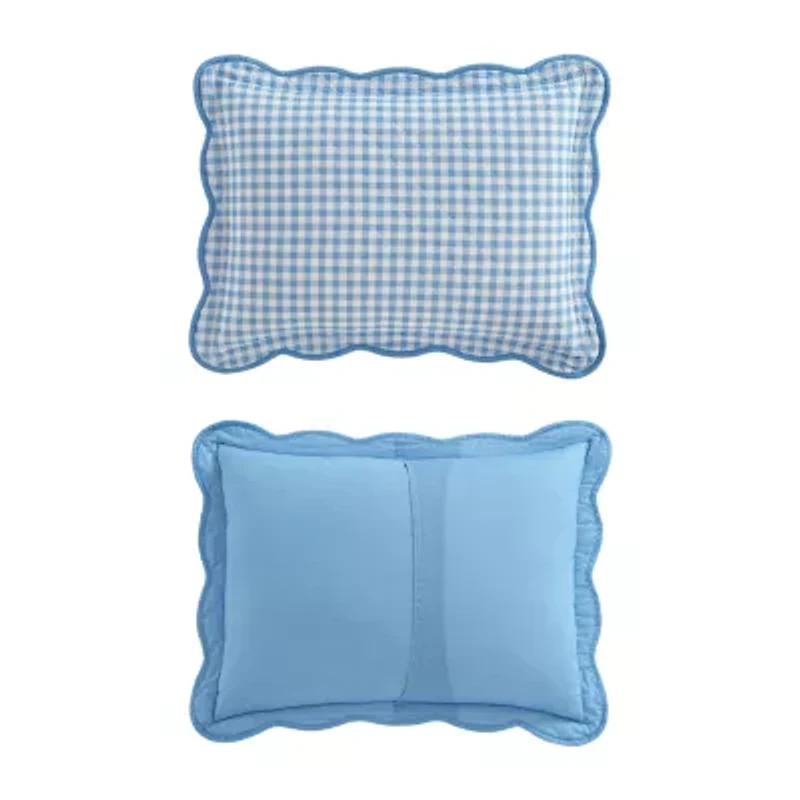 Martha Stewart Olivia Gingham Easy Care Quilt Set