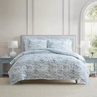 Martha Stewart Farmhouse Toile Easy Care Duvet Cover Set