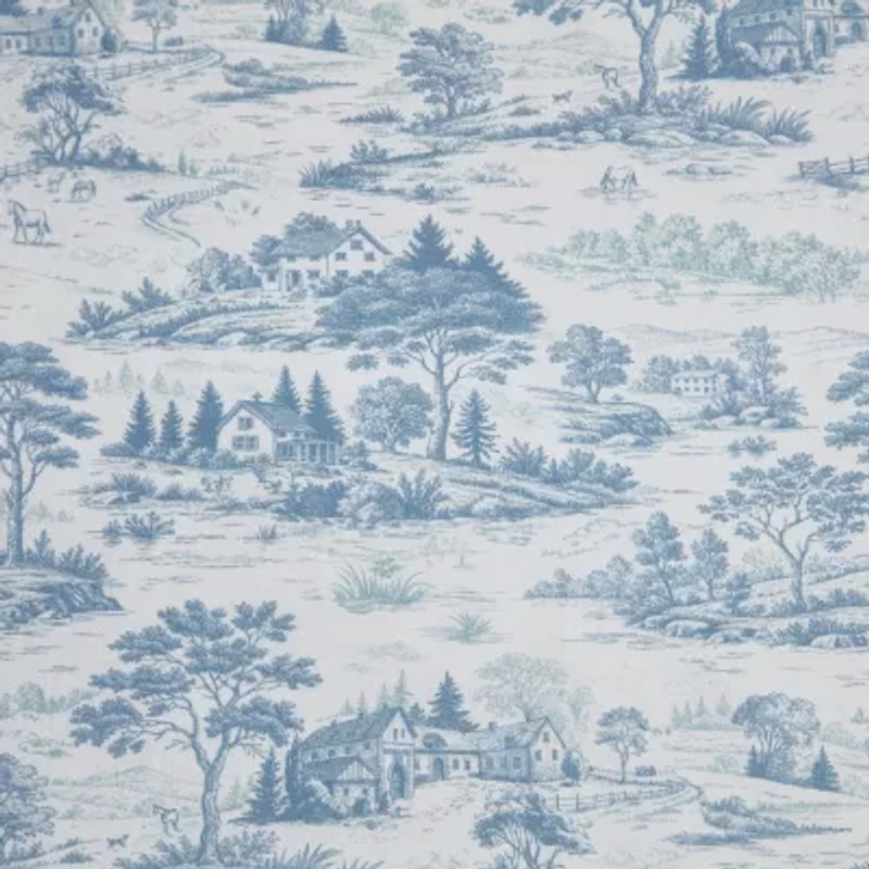 Martha Stewart Farmhouse Toile Easy Care Duvet Cover Set