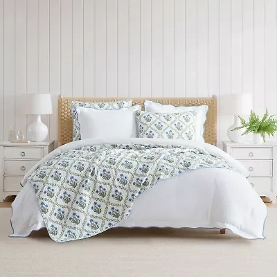 Martha Stewart Chloe Easy Care Quilt Set