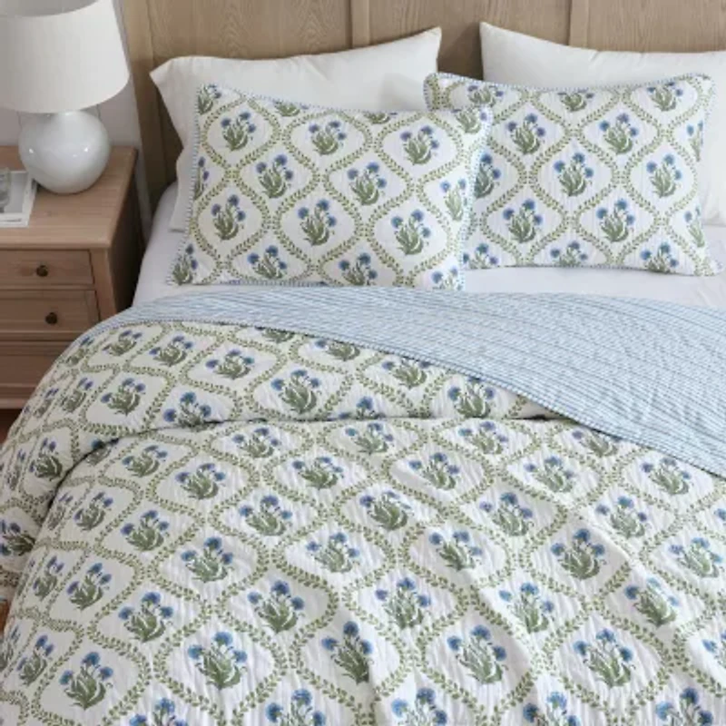 Martha Stewart Chloe Easy Care Quilt Set