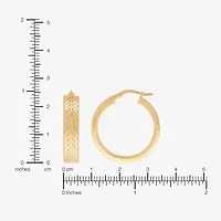 Made in Italy Womens 10K Gold Hoop Earrings