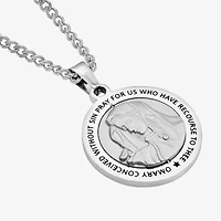 Mary Mens Stainless Steel 24 Inch Pendant Necklace