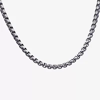 Mens Stainless Steel 24 Inch Tennis Necklace