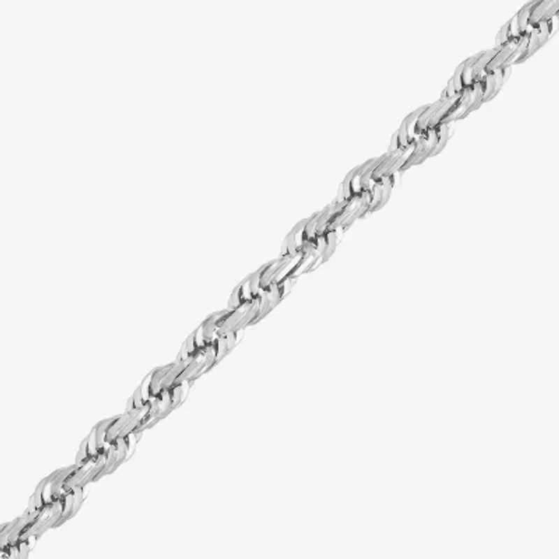Limited Quantities! Womens 14K White Gold 22 Inch Rope Chain Necklace