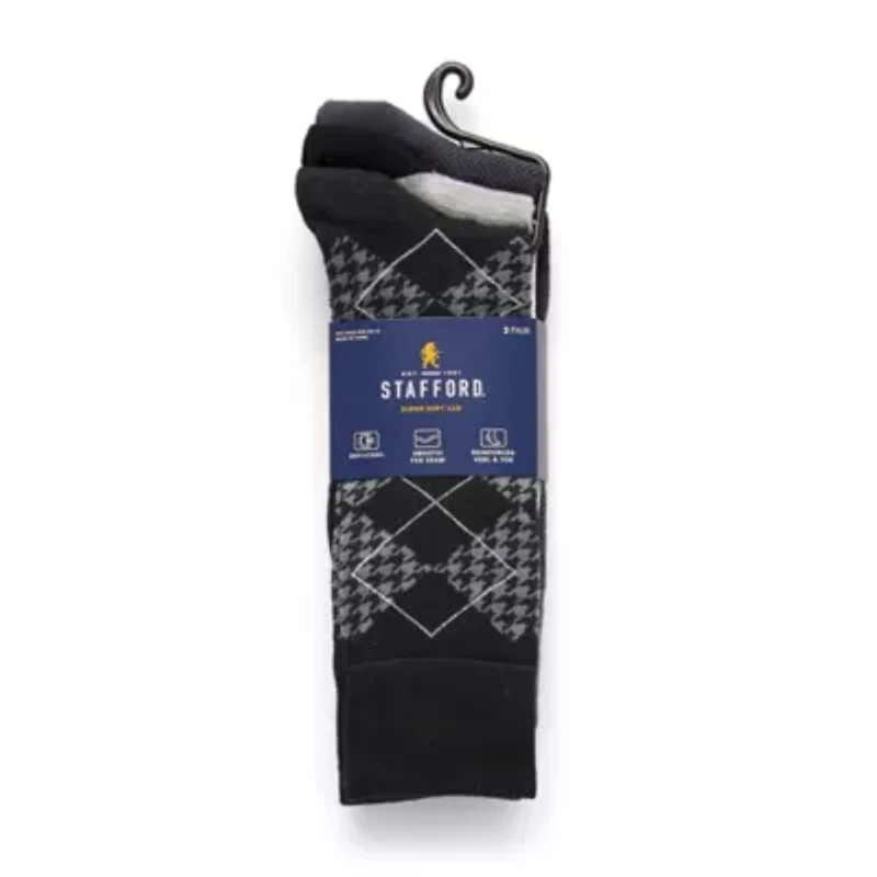 Stafford Mens 3 Pair Crew Socks