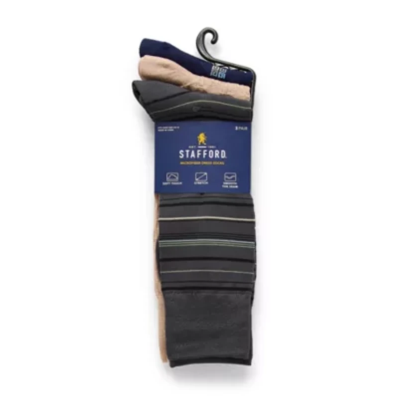 Stafford Mens 3 Pair Crew Socks
