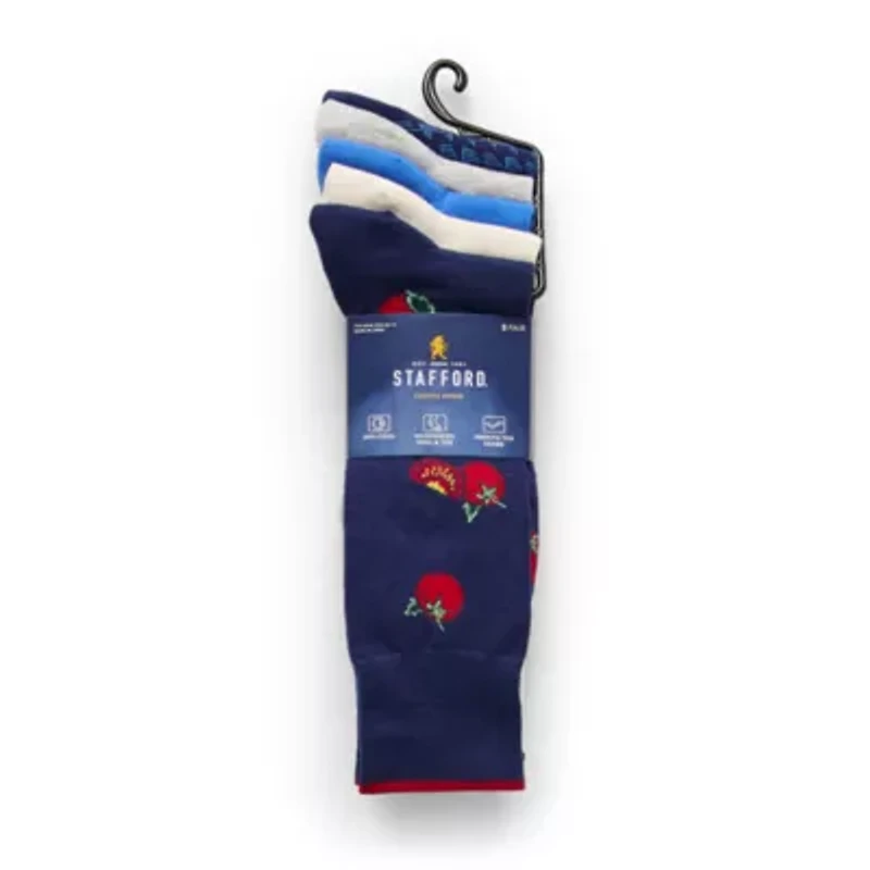 Stafford Casual Dress Mens 5 Pair Crew Socks