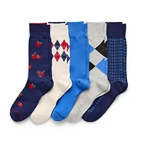 Stafford Casual Dress Mens 5 Pair Crew Socks