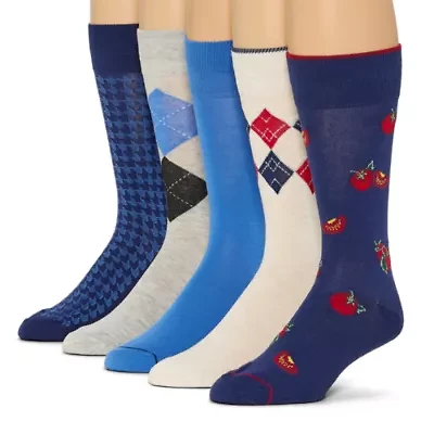 Stafford Casual Dress Mens 5 Pair Crew Socks