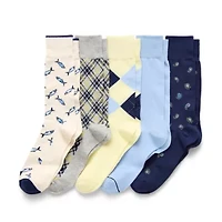 Stafford Casual Dress Mens 5 Pair Crew Socks