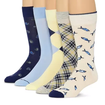 Stafford Casual Dress Mens 5 Pair Crew Socks