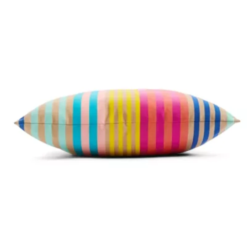 Outdoor Oasis 20"X 20" Stripe Print Square Throw Pillow
