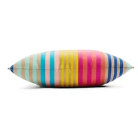 Outdoor Oasis 20"X 20" Stripe Print Square Throw Pillow