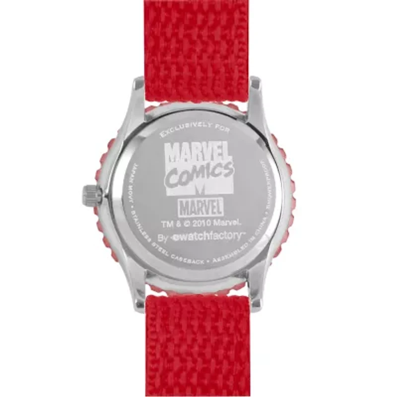 Marvel Spiderman Time Teacher Kids Red Fast Strap Watch