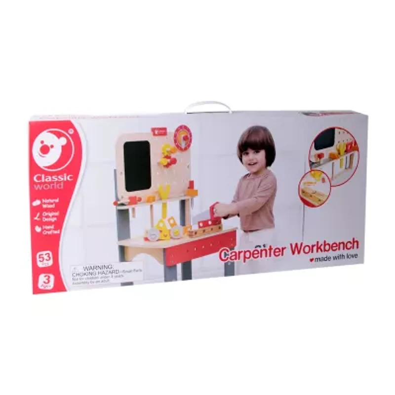 Classic Toys Carpenter Workbench With Tools By Classic World Toys
