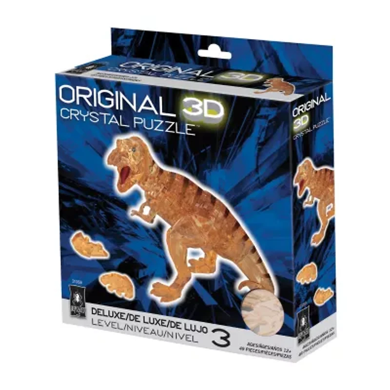 Bepuzzled 3d Crystal T-Rex Brown 49 Pcs 49-pc. Puzzle