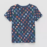 Okie Dokie Toddler & Little Boys Crew Neck Short Sleeve Regular Fit Graphic T-Shirt