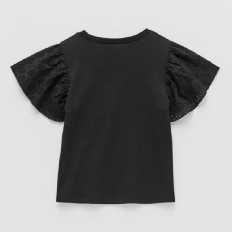 Okie Dokie Toddler & Little Girls Round Neck Short Sleeve T-Shirt