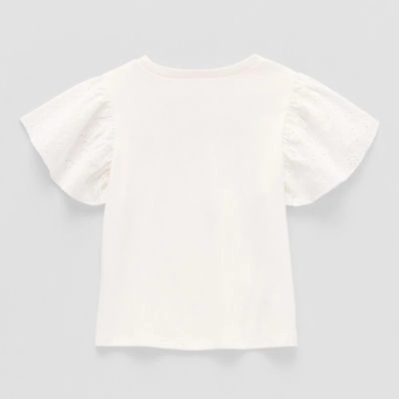 Okie Dokie Toddler & Little Girls Round Neck Short Sleeve T-Shirt