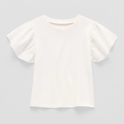 Okie Dokie Toddler & Little Girls Round Neck Short Sleeve T-Shirt